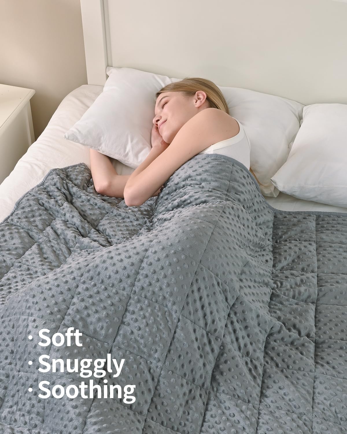 Mr. Sandman close-up of dotted texture offering tactile comfort and style