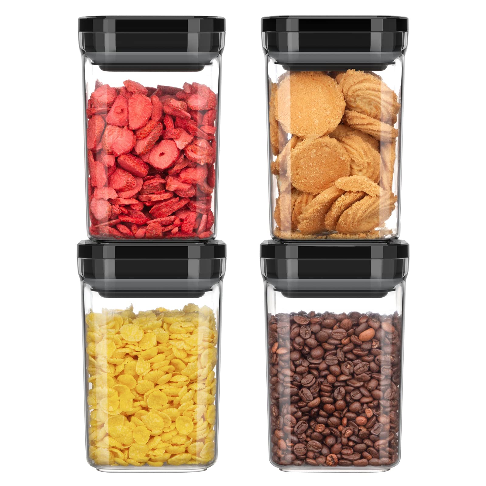 MR.SIGA front view showing four clear containers and compact packaging for organized storage