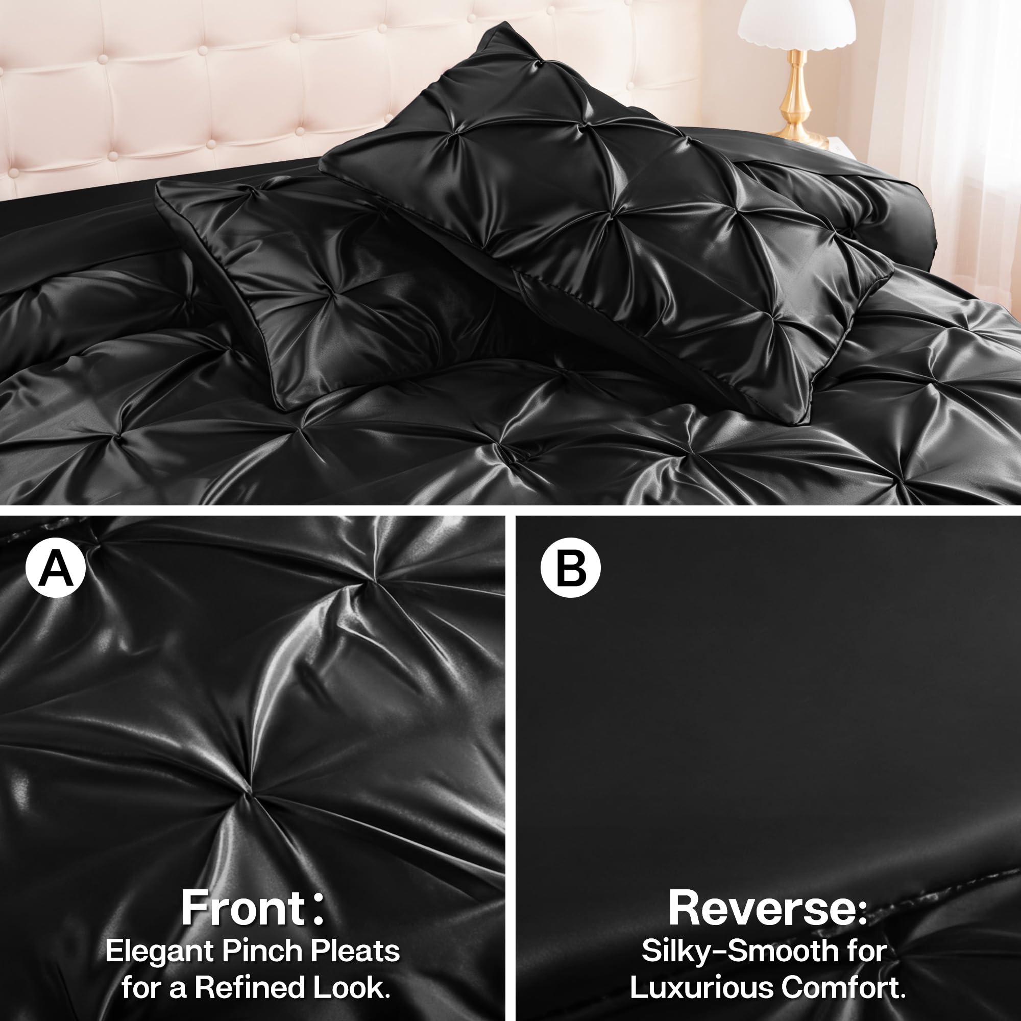 MR&HM fitted sheet deep pocket demonstration showing secure mattress fit