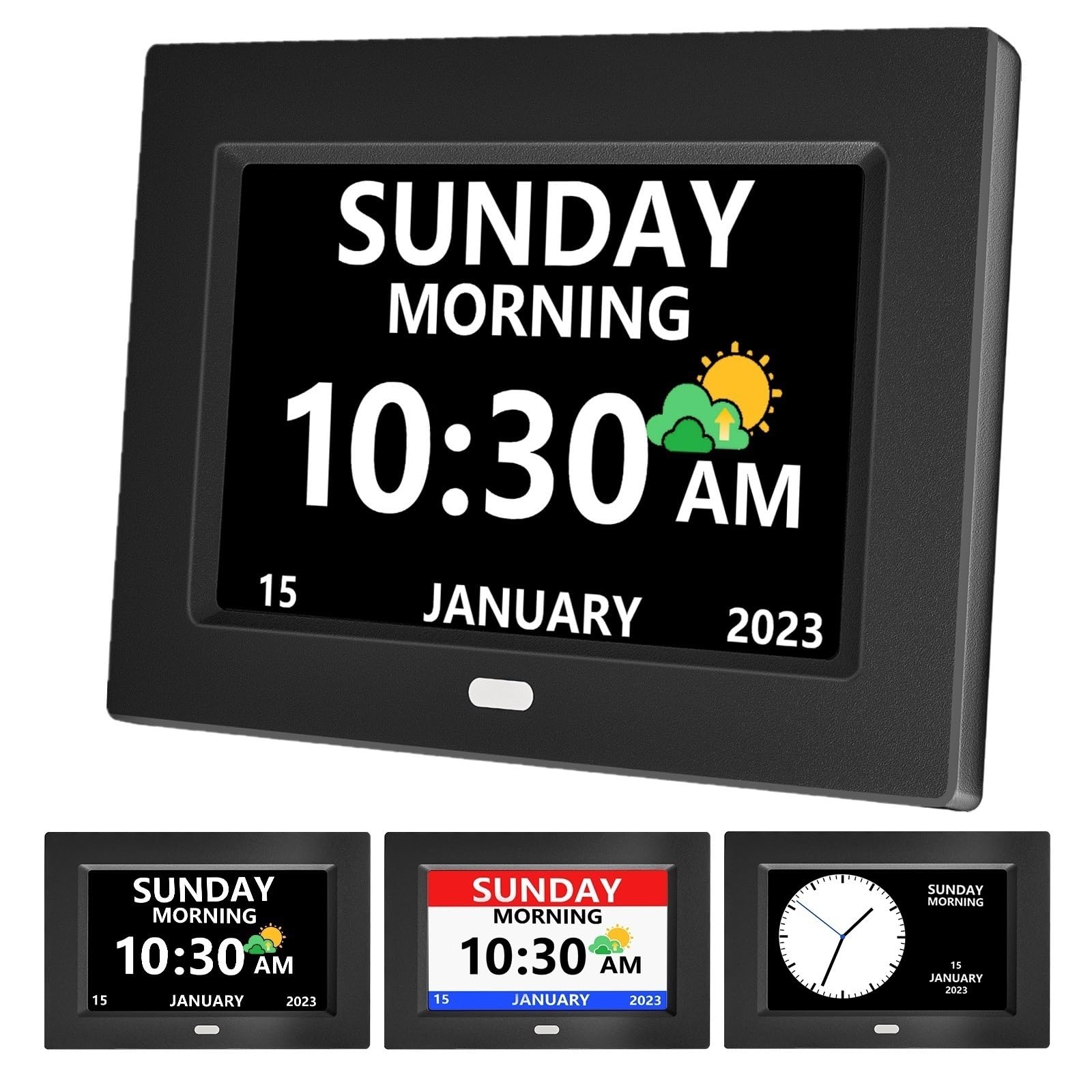 MRCHYDZ front display showing large time and date for quick reading