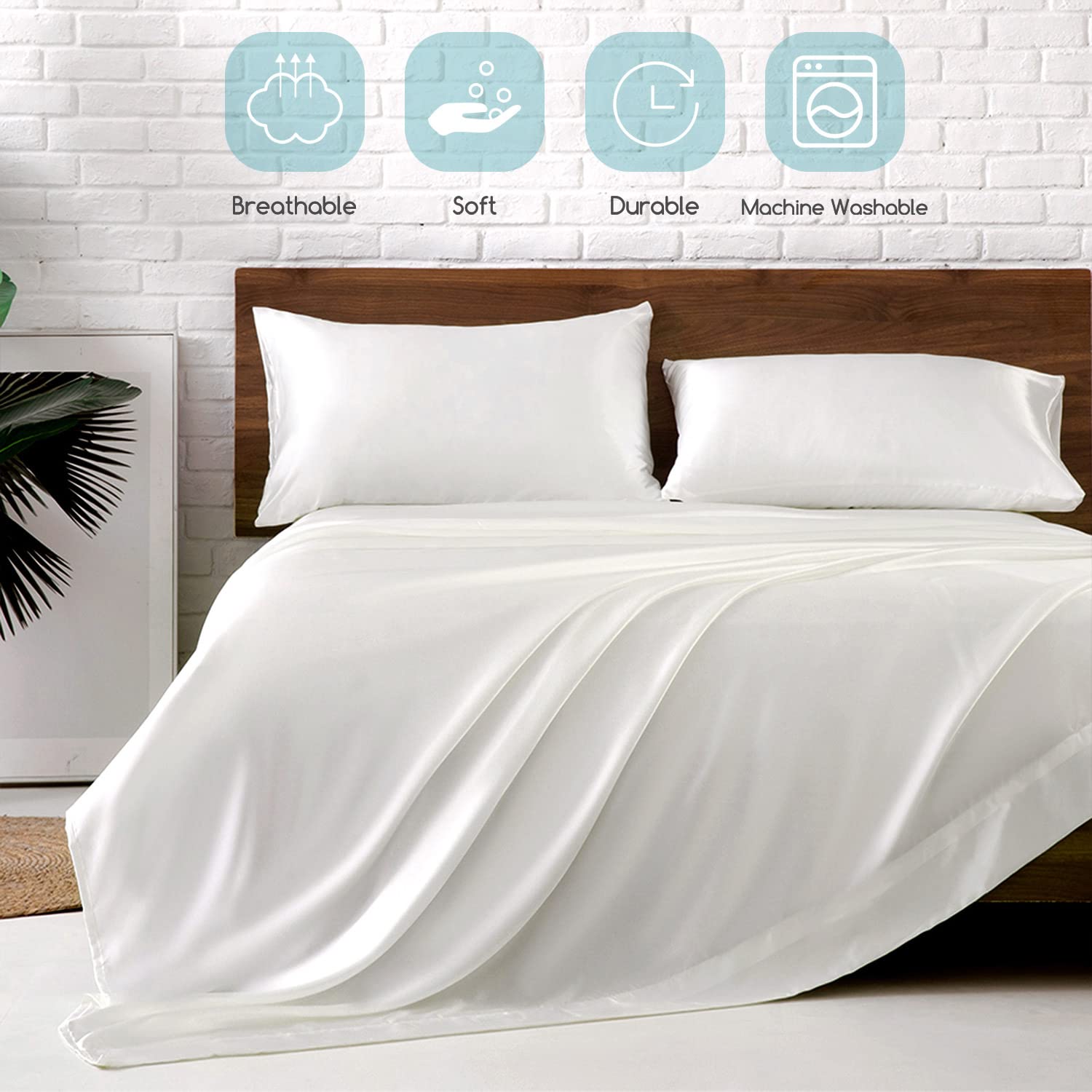 MR&HM styled bed in a neutral bedroom illustrating luxurious look and inviting nightly comfort