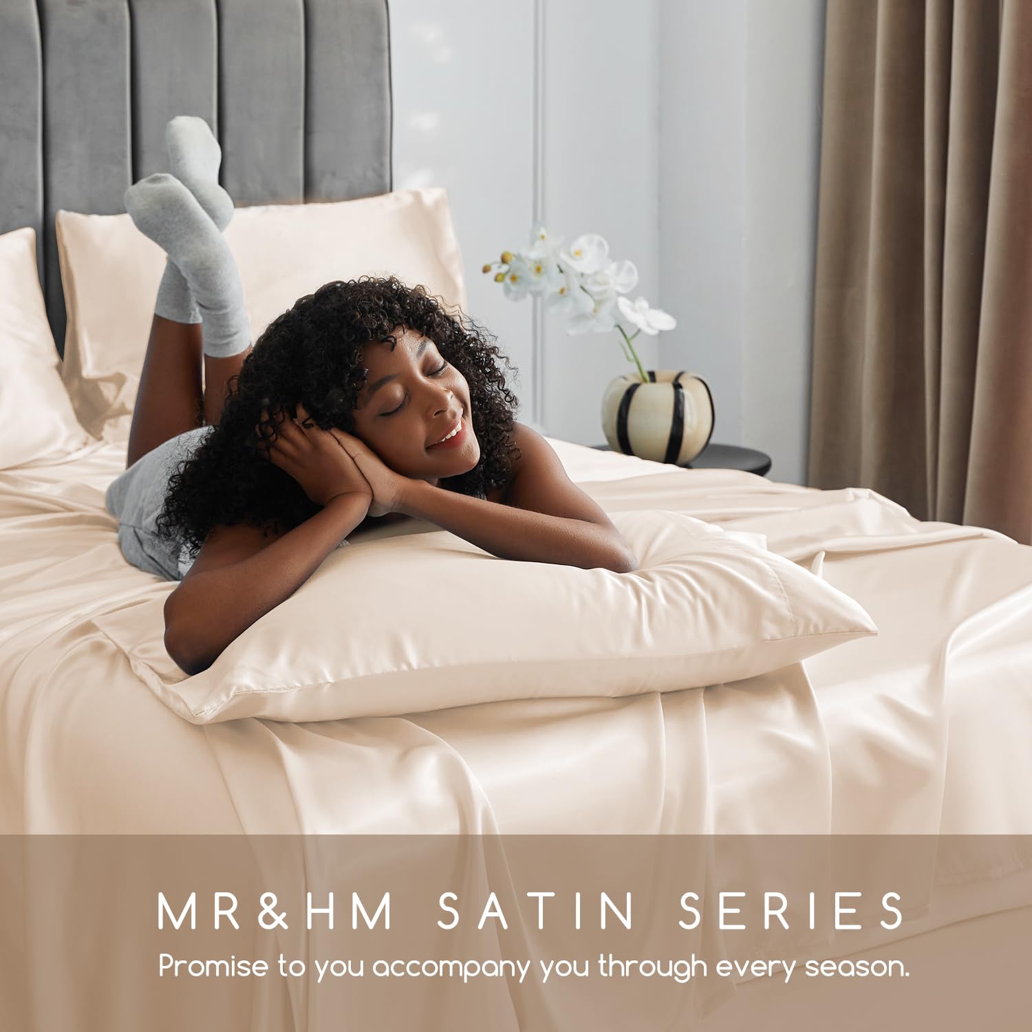 MR&HM fitted sheet on mattress showing 15-inch pocket benefit