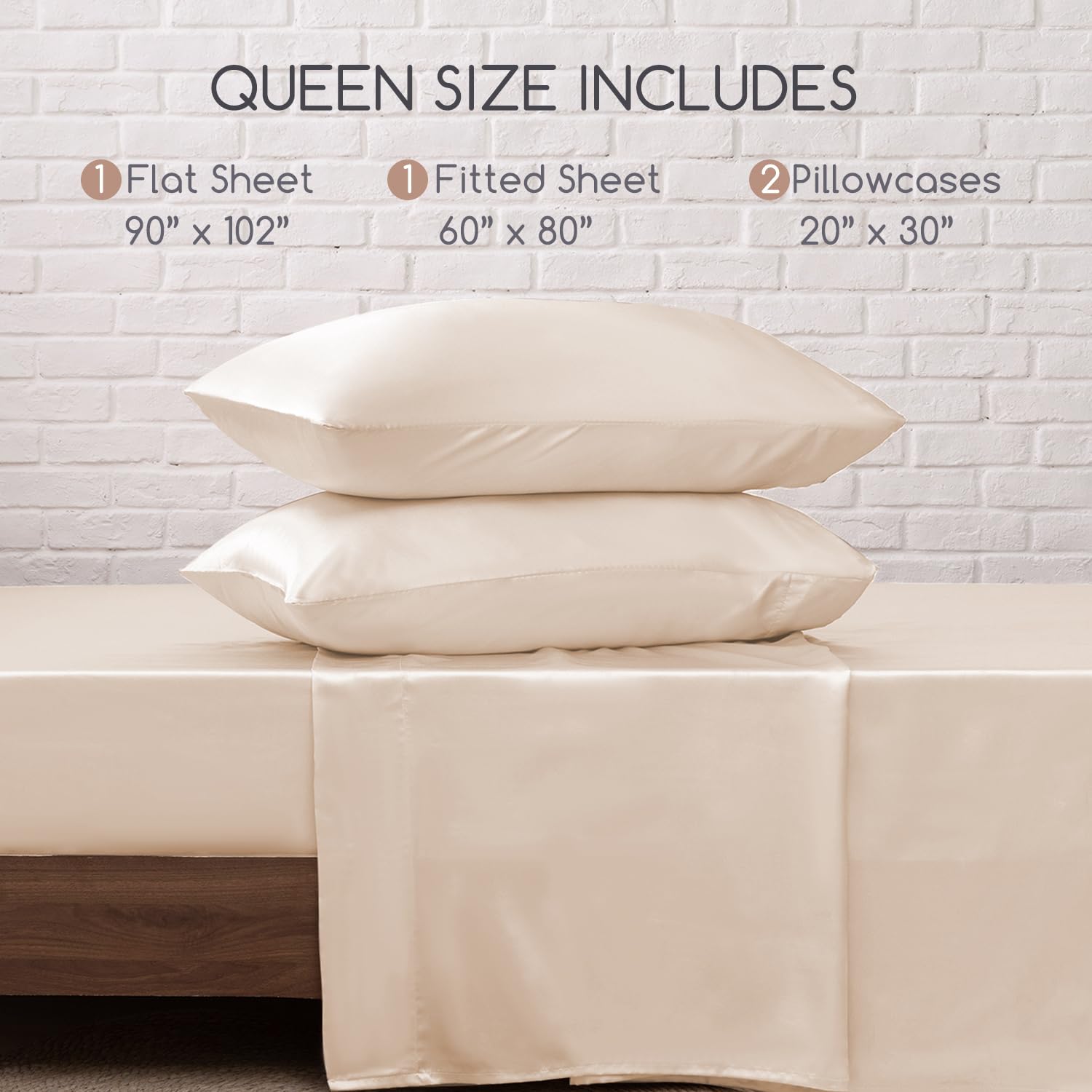 MR&HM folded sheets stacked for storage showing easy care convenience