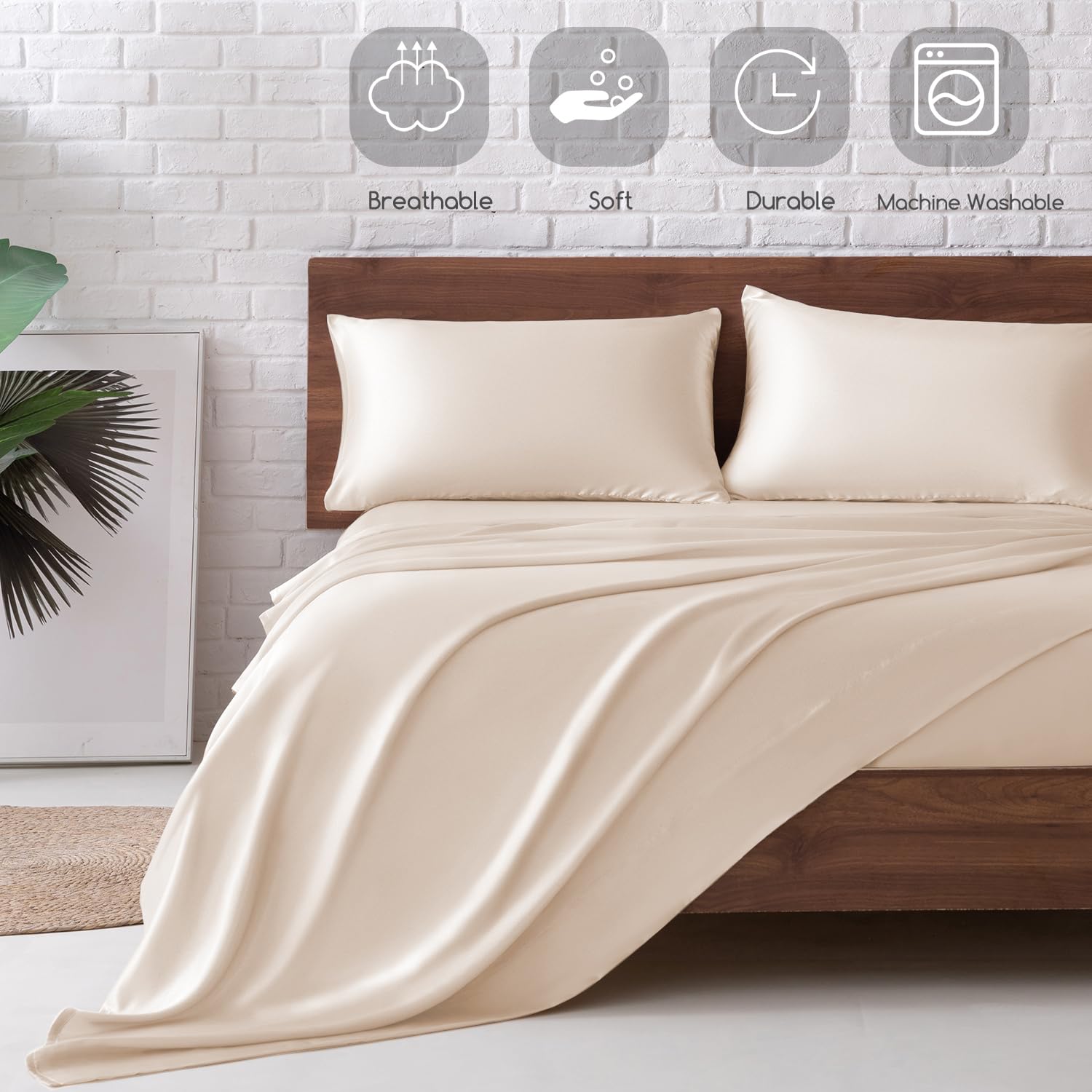 MR&HM two pillowcases displayed highlighting matching sleep comfort