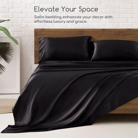 MR&HM fitted sheet on mattress showing 15-inch deep pocket providing secure, snug fit