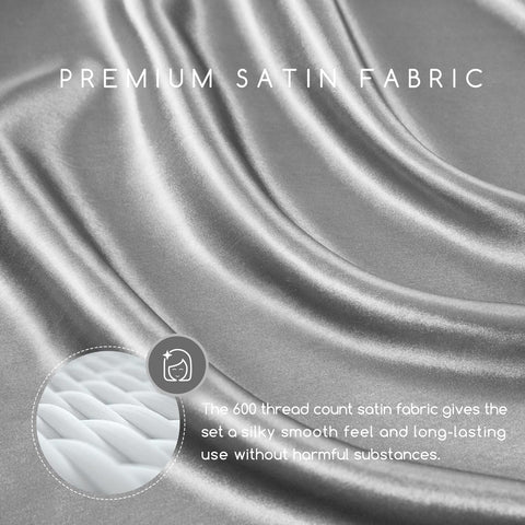 MR&HM fitted sheet close-up texture revealing smooth satin finish benefit