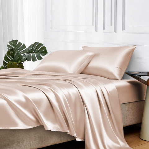 MR&HM front packaging of Champagne twin XL set showing included pieces and benefits