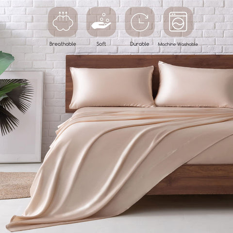 MR&HM sheet on mattress showing 15-inch pocket depth and snug coverage benefit