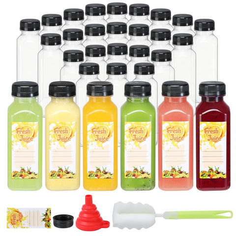 Mrhuazhai front view of 30 clear 10oz bottles showing organized set and capacity benefit