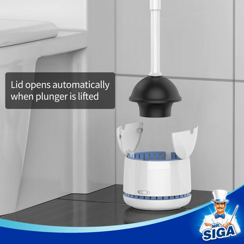 MR.SIGA ergonomic handle closeup, comfortable grip for powerful plunging