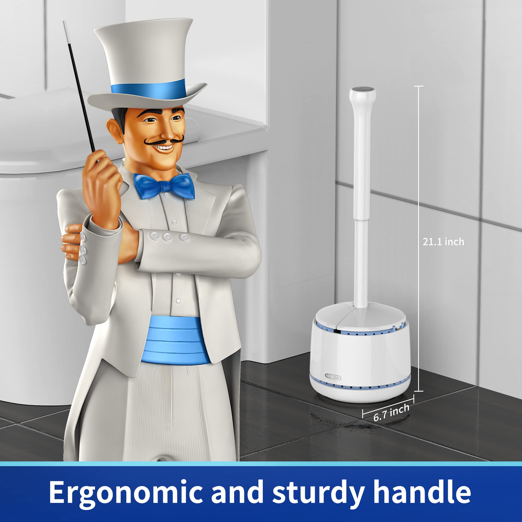MR.SIGA ventilated holder detail, promotes faster drying and hygiene