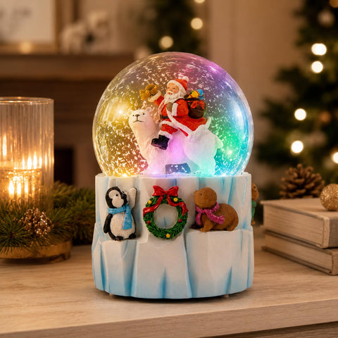 Mr.Winder color-changing LED lights inside globe, adjustable warm holiday glow