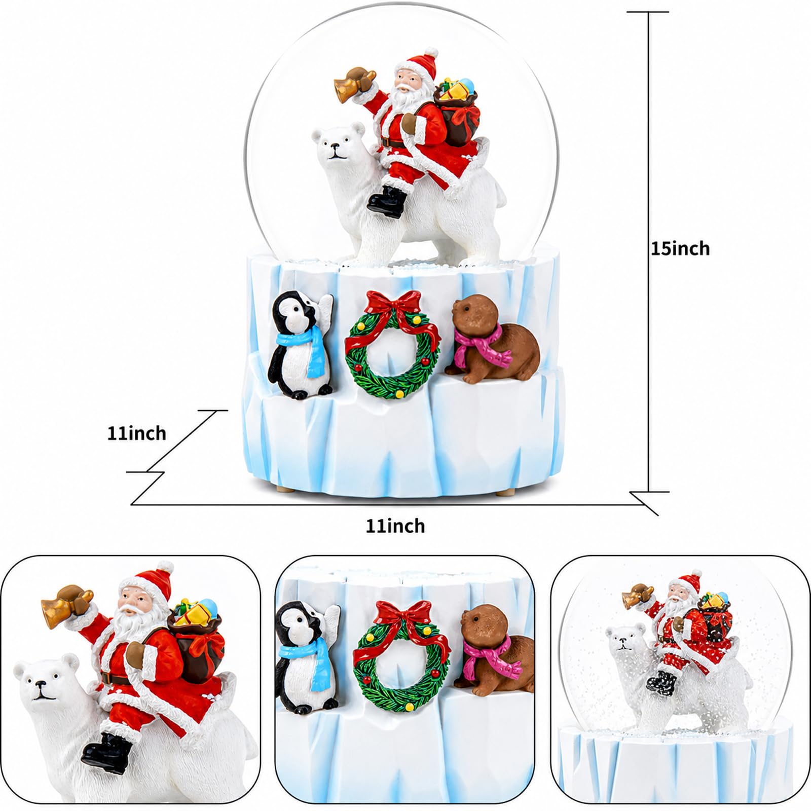 Mr.Winder styled on a mantel with other holiday décor, ready-to-display centerpiece
