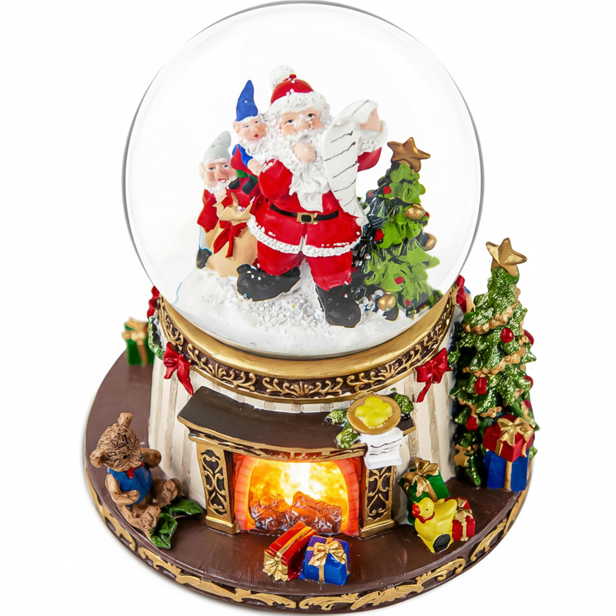 Mr.Winder tree and teddy bear detail emphasizing gift accents