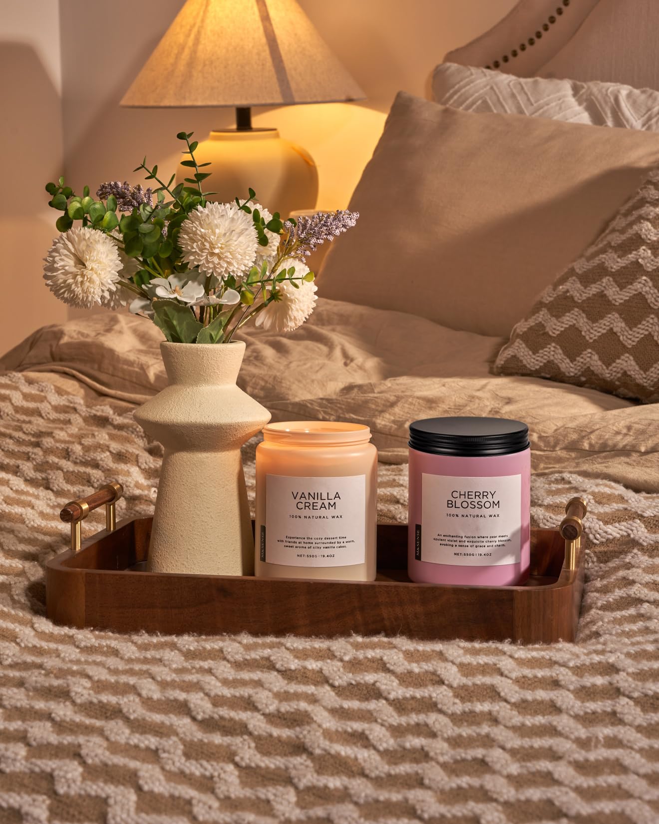 M&SENSE vanilla beans and oil styled to show natural fragrance notes