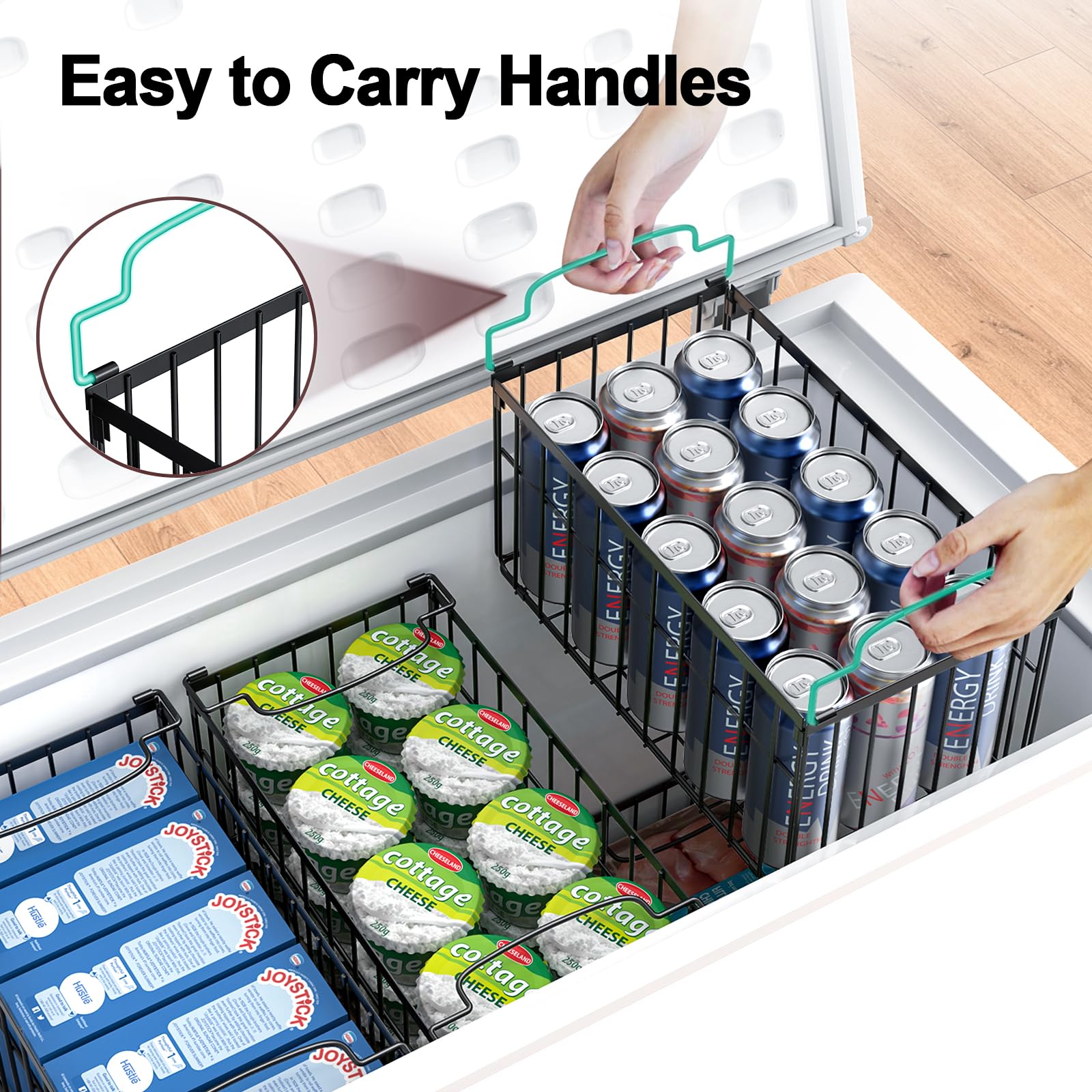 MSERCUOR baskets stacked to demonstrate vertical storage and space-saving benefit