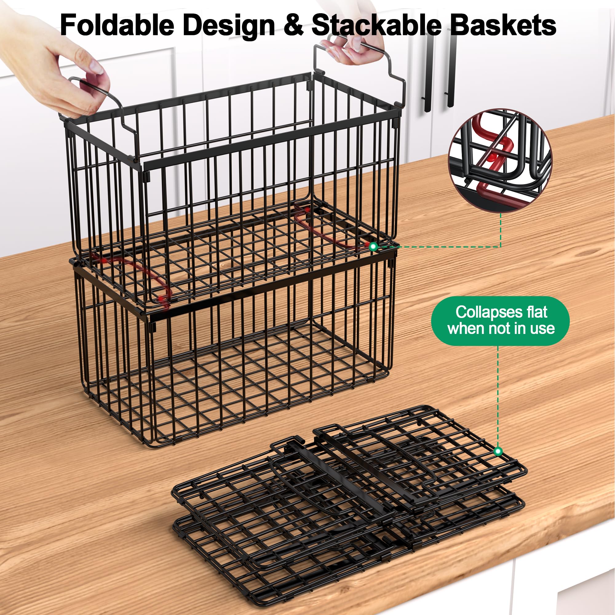 MSERCUOR baskets arranged inside chest freezer showing improved visibility benefit