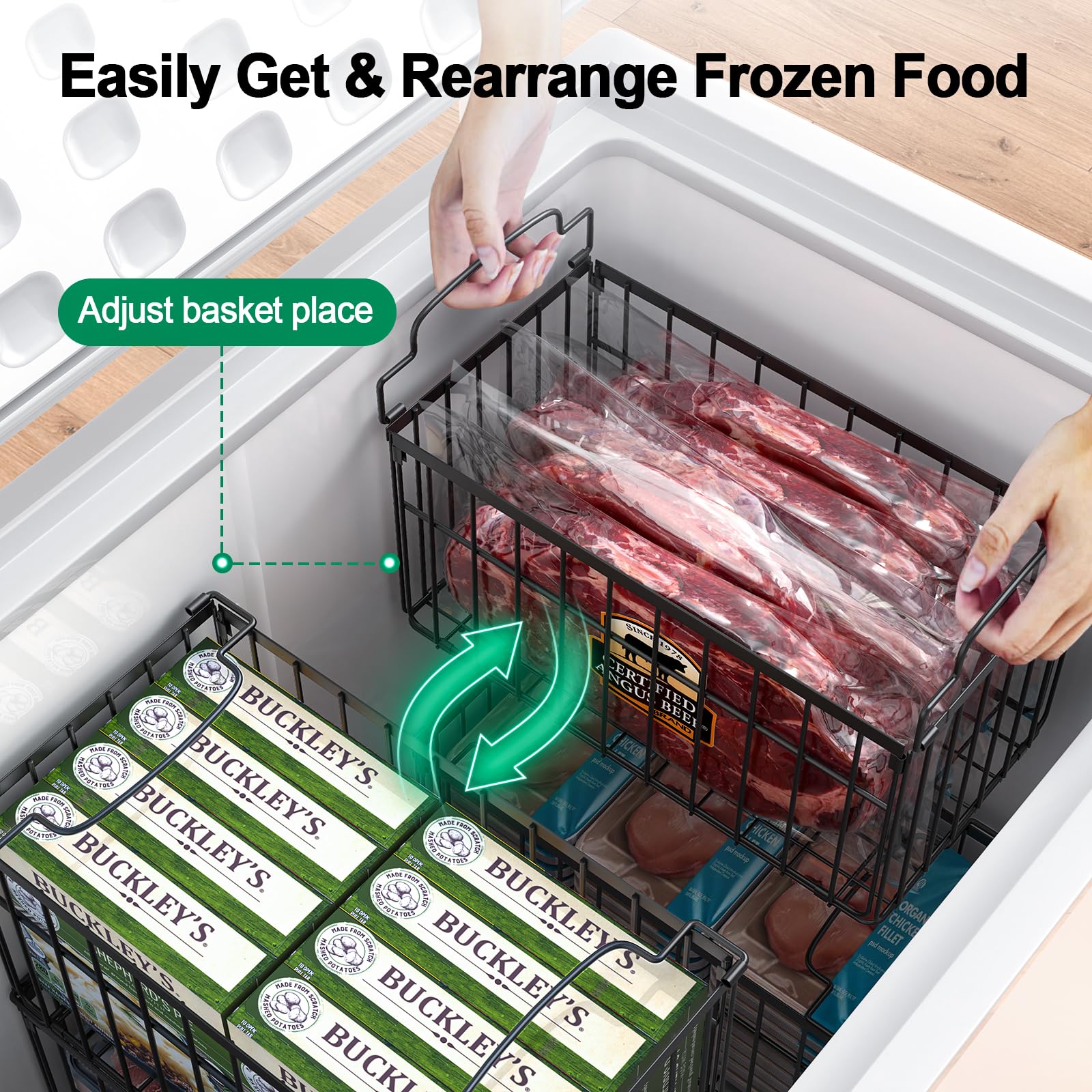 MSERCUOR basket folded flat for compact storage to save closet space