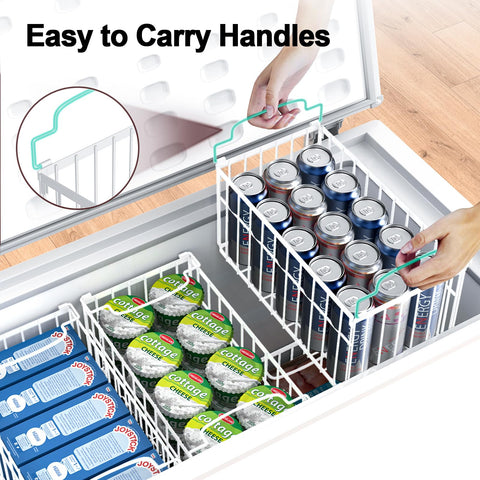 MSERCUOR stacked baskets inside freezer improving space efficiency benefit