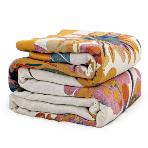 MSGKV throw blanket front flatlay showing boho pattern and instant style