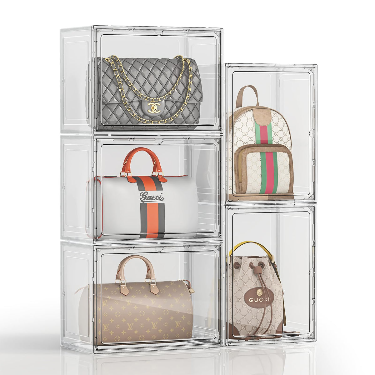 MSHOMELY clear front packaging view showing neat storage benefit