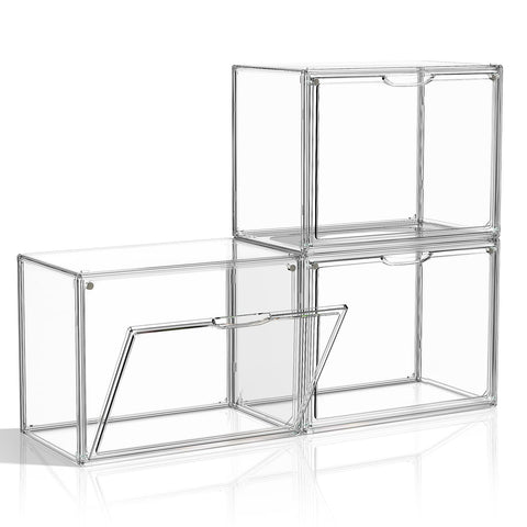 MSHOMELY clear front packaging showing organized handbags and visibility benefit
