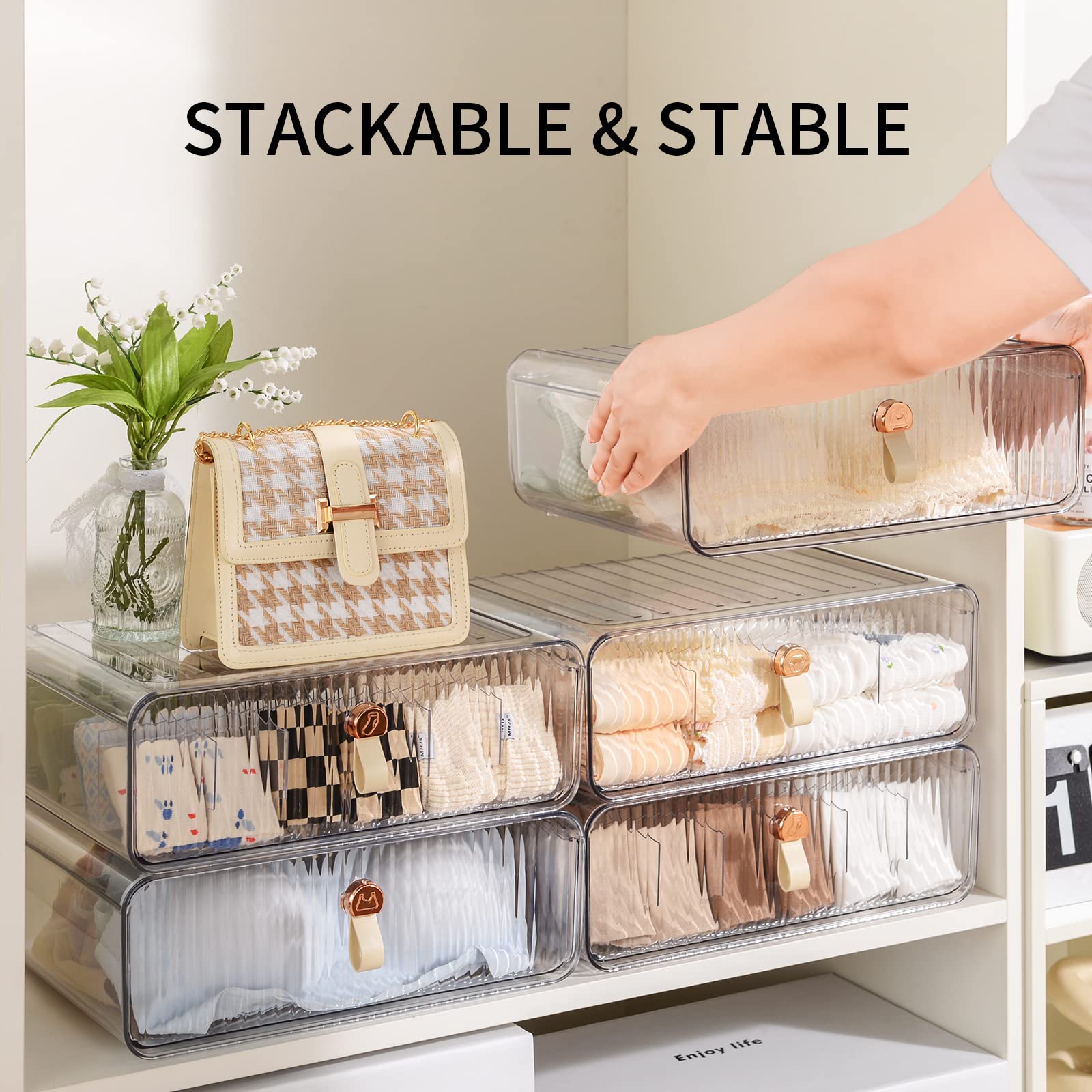 MSHOMELY open drawer with bras displayed for protection and easy selection benefit