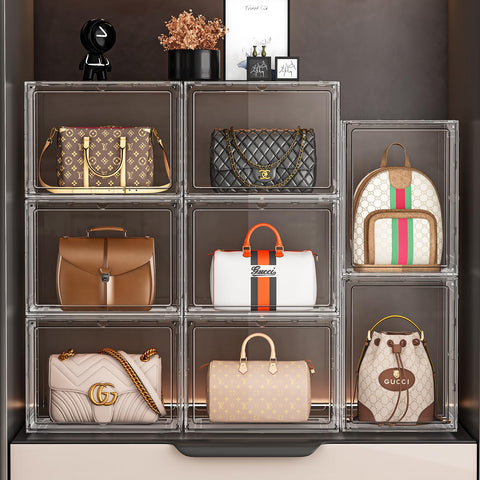 MSHOMELY size comparison with purse showing roomy interior benefit