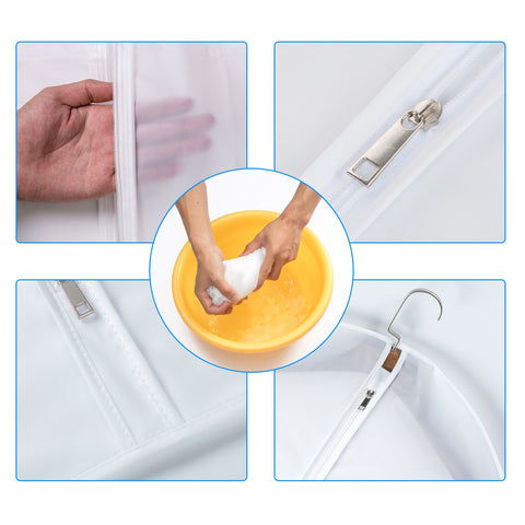MsKitchen reinforced hanger opening preventing rip and keeping dust out