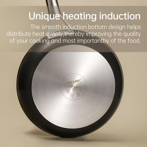 MsMk stainless-steel base close-up demonstrating even heat distribution for better cooking