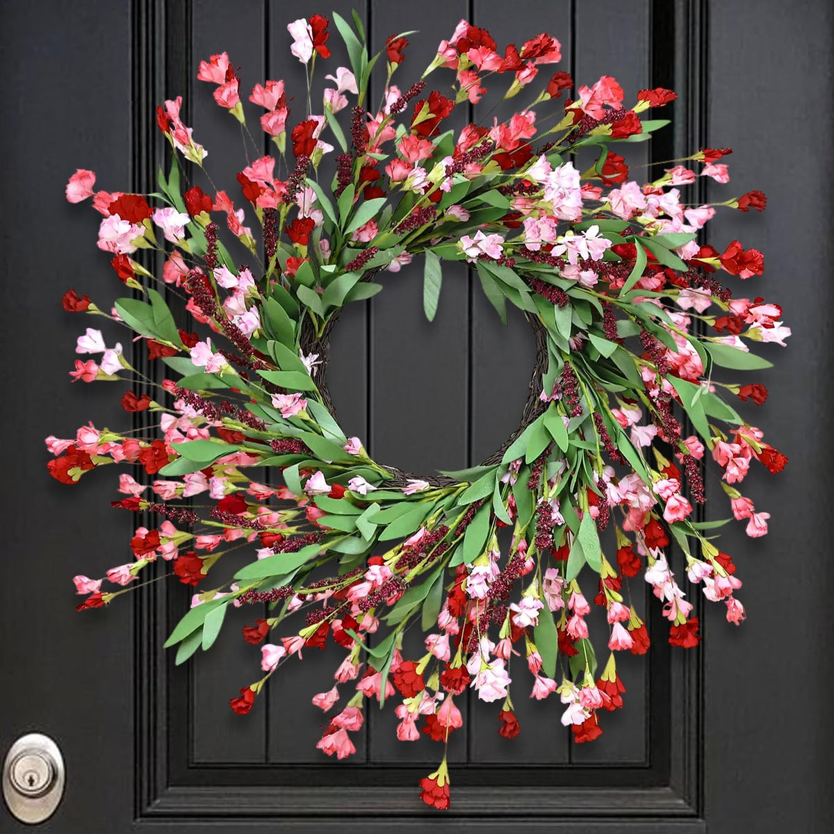MSMUH front view of 24-inch wreath showing vibrant welcome appeal
