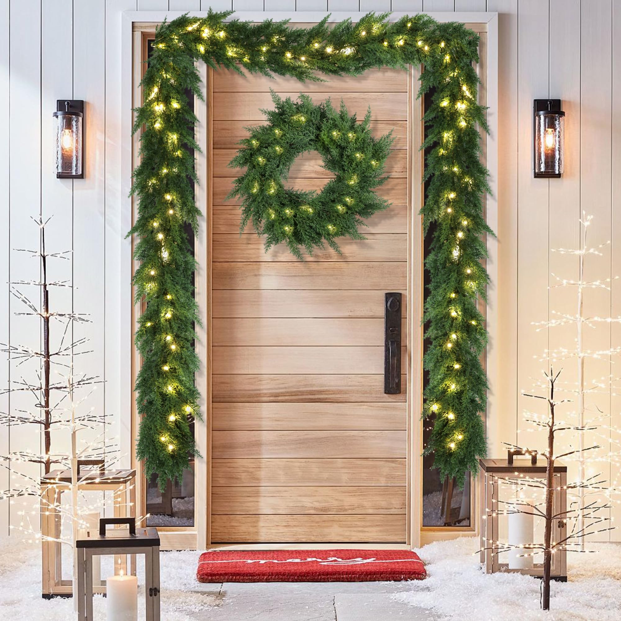 msmuh garland as table centerpiece creating cozy festive scene