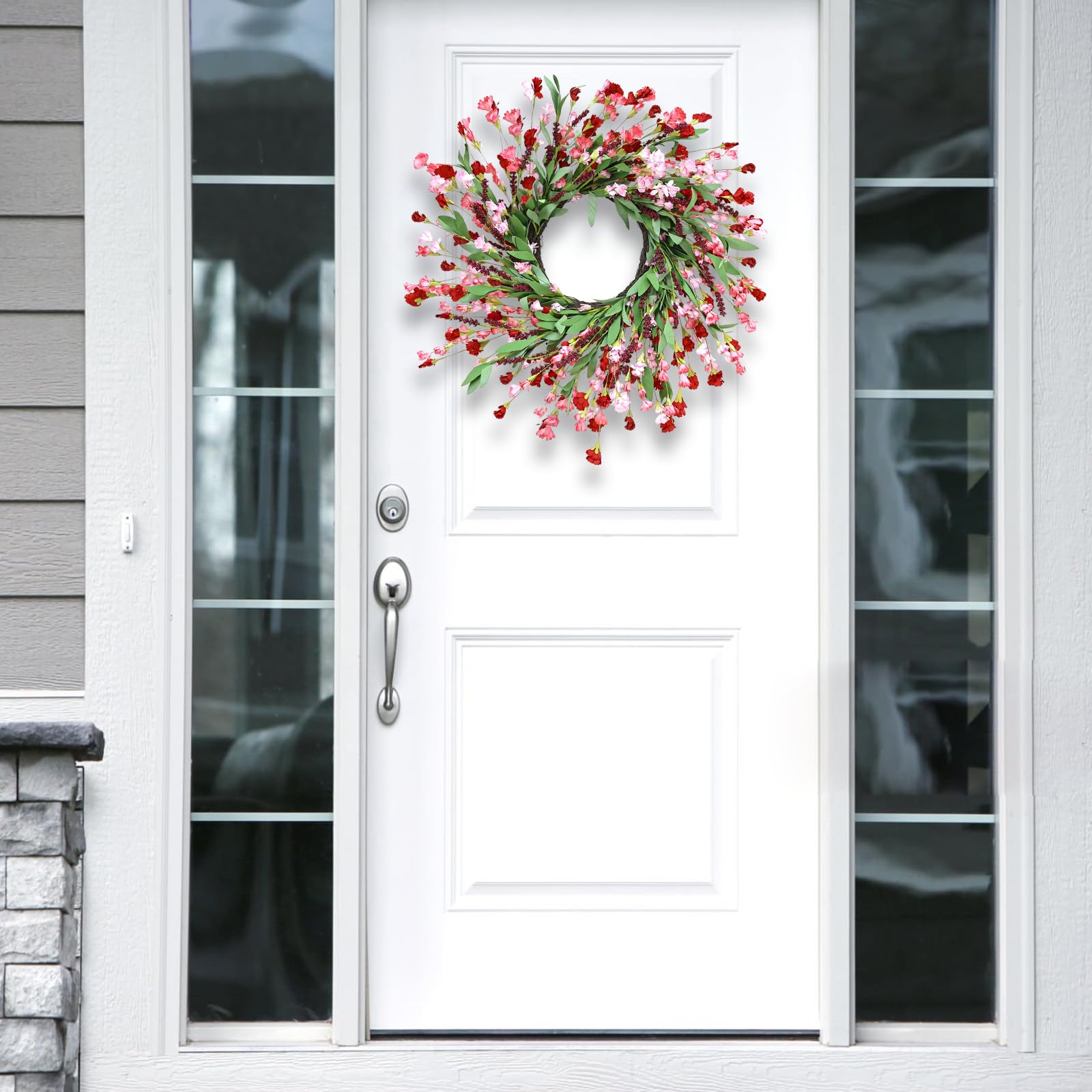 MSMUH wreath beside door frame showing true size and scale
