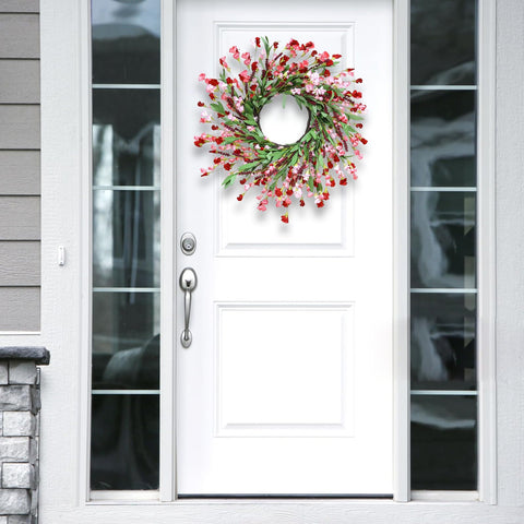 MSMUH wreath beside door frame showing true size and scale