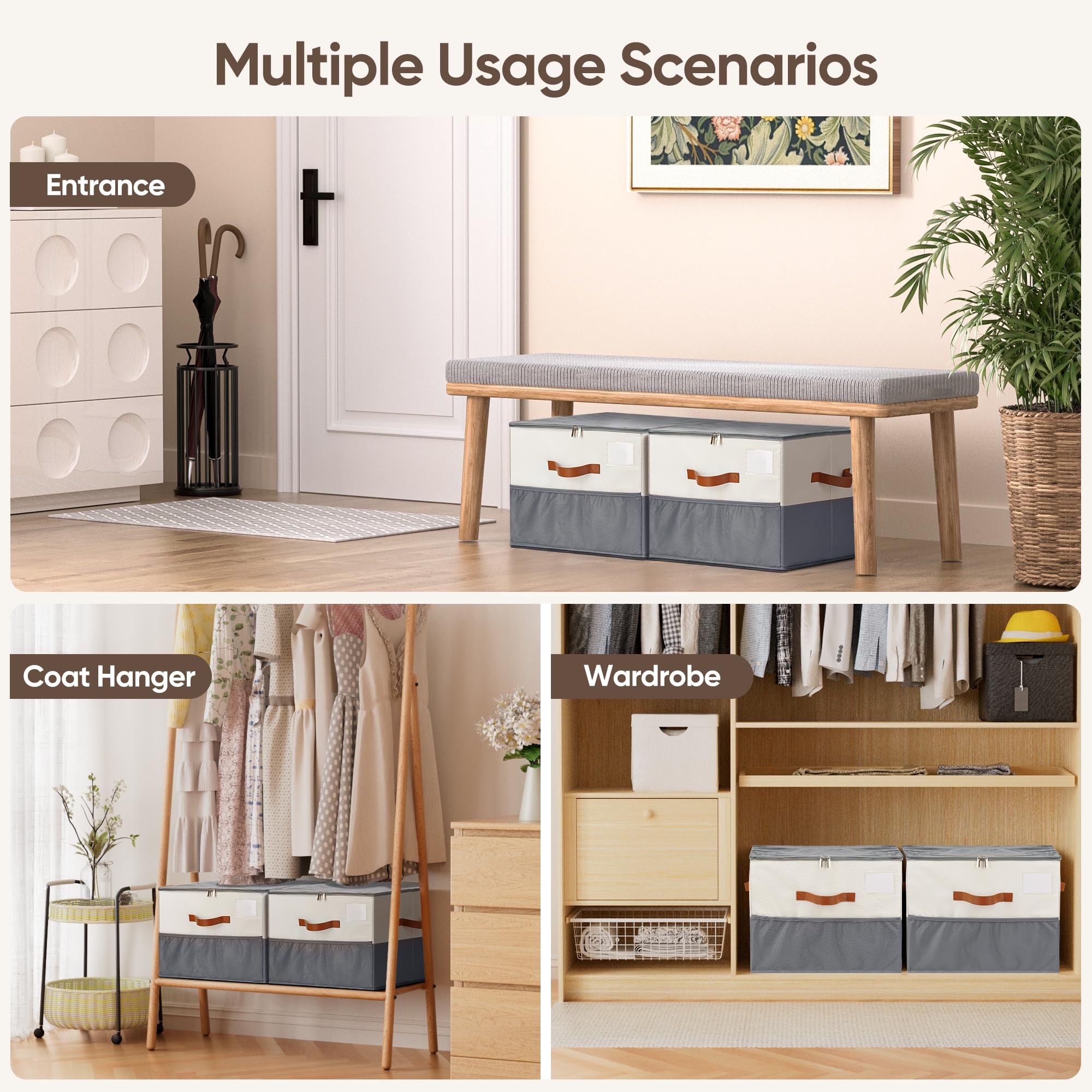 MSTONAL lifestyle scene in an entryway showing organized shoes and tidy space