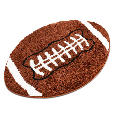 MSYA football rug front view showing colorful field motif and cheerful décor