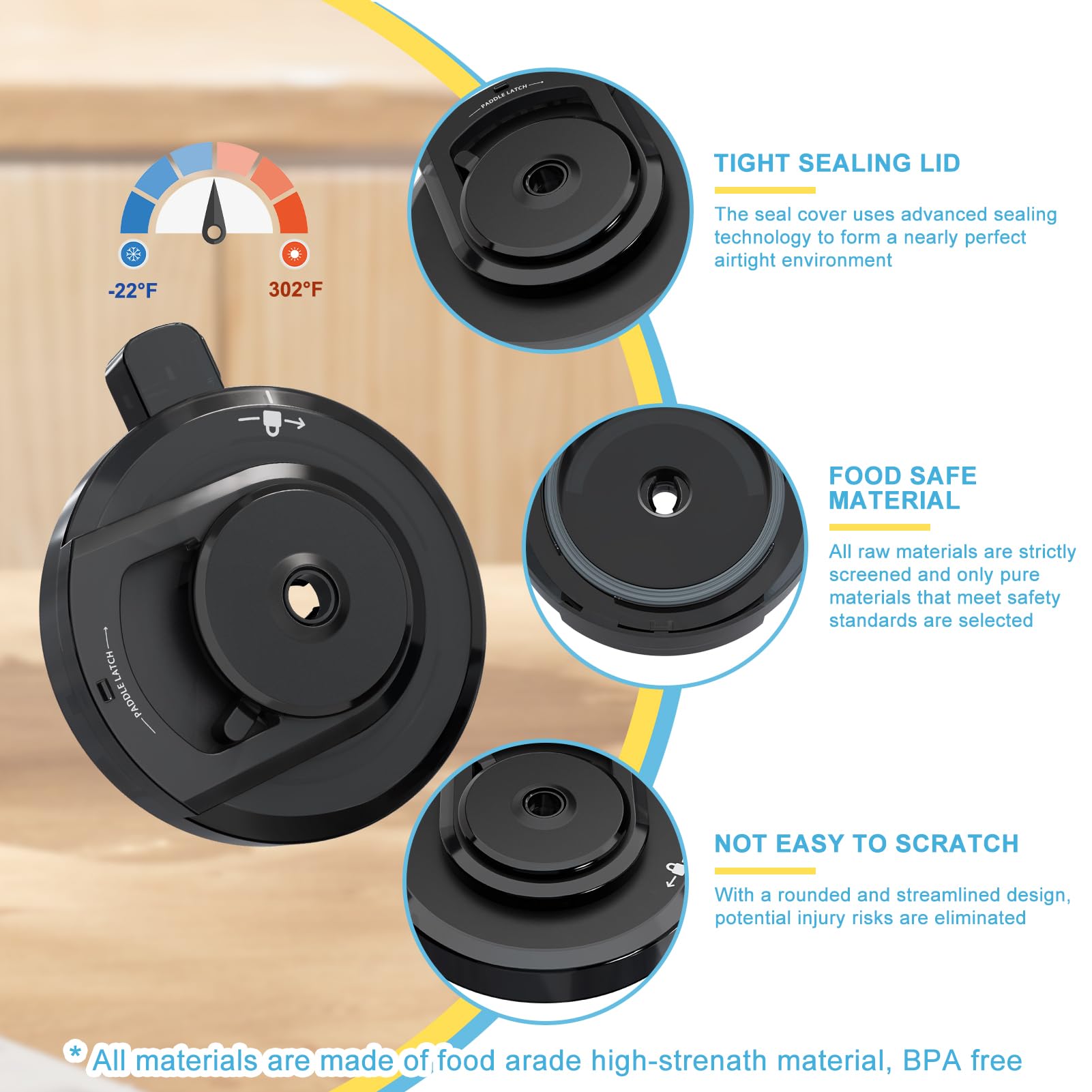 MTGSTOCL assembled bowl and lid demonstrating secure installation benefit