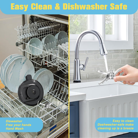 MTGSTOCL lid in dishwasher showing convenience of dishwasher-safe cleaning