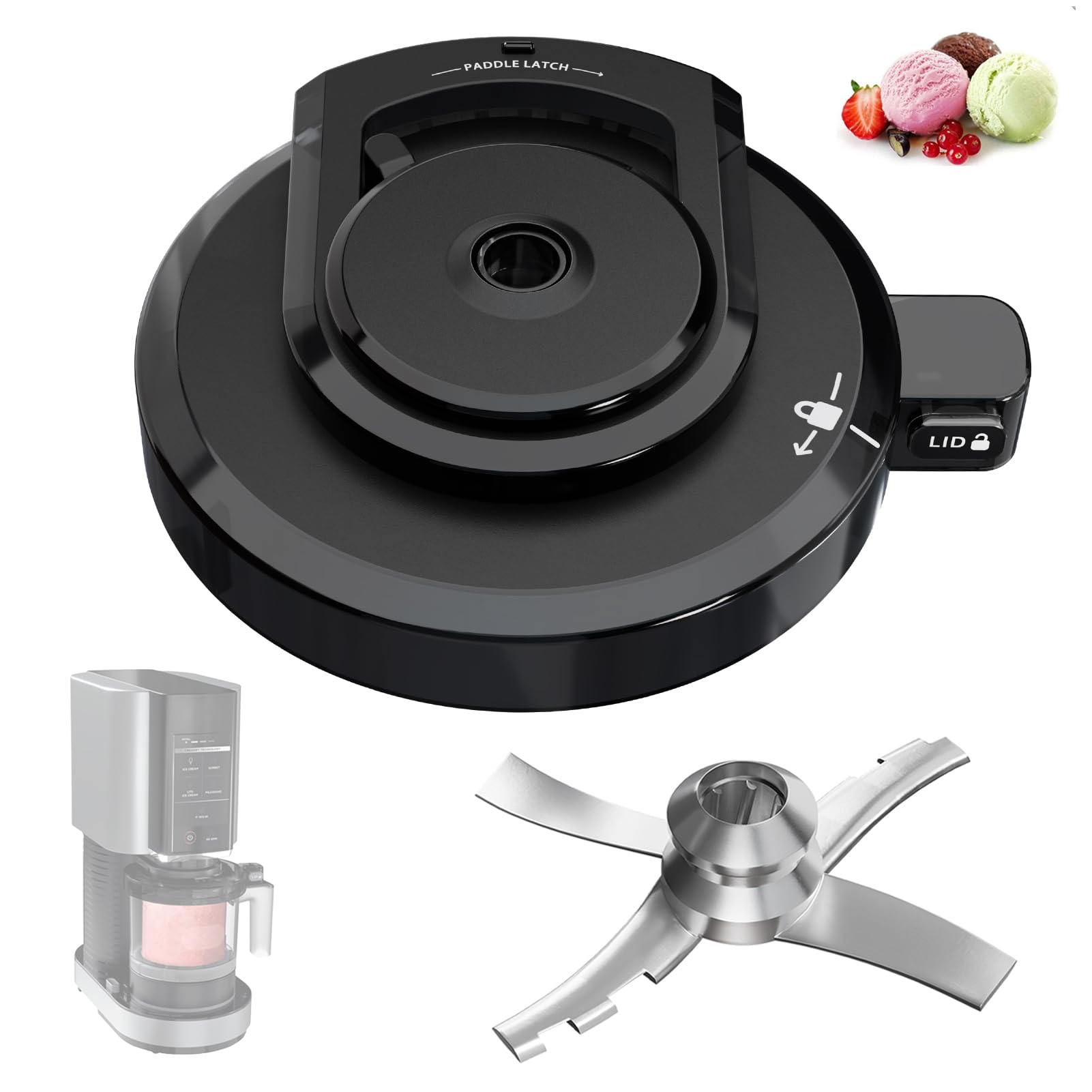 MTGSTOCL outer bowl lid front view showing precise fit and leak prevention