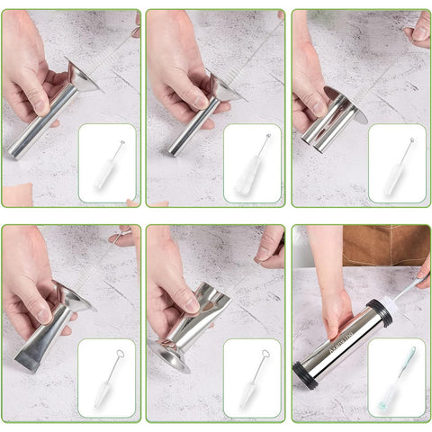 MTOGALT cleaning brushes and polished parts showing easy washability and low maintenance