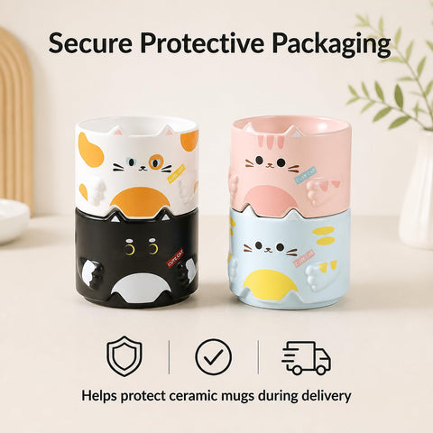 Mualuwi set on kitchen counter creating charming cat-themed decor