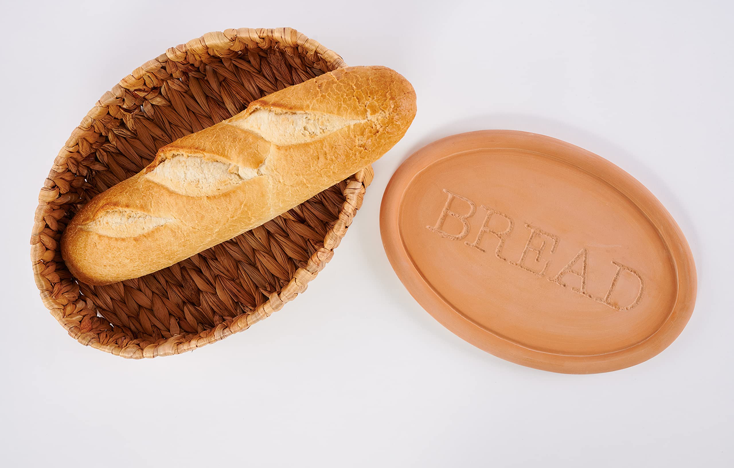 Mud Pie basket holding warm rolls with cloth showing presentation benefit
