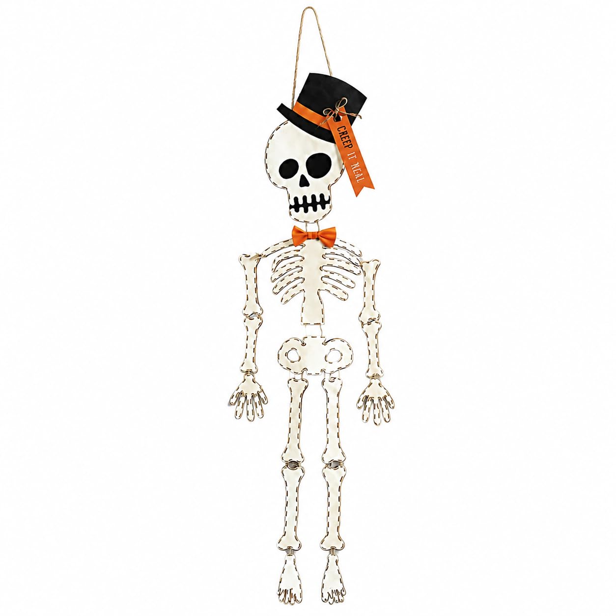 Mud Pie skeleton front view showing full 65-inch impact and easy decoration