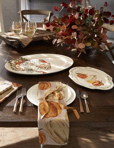 Mud Pie platter stacked view illustrating compact storage benefit