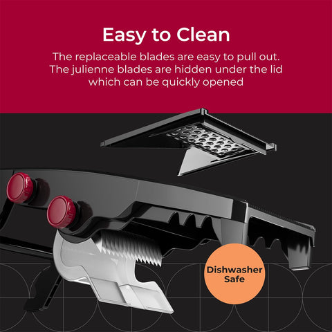 Mueller Austria mandoline blade edge detail for consistent cuts