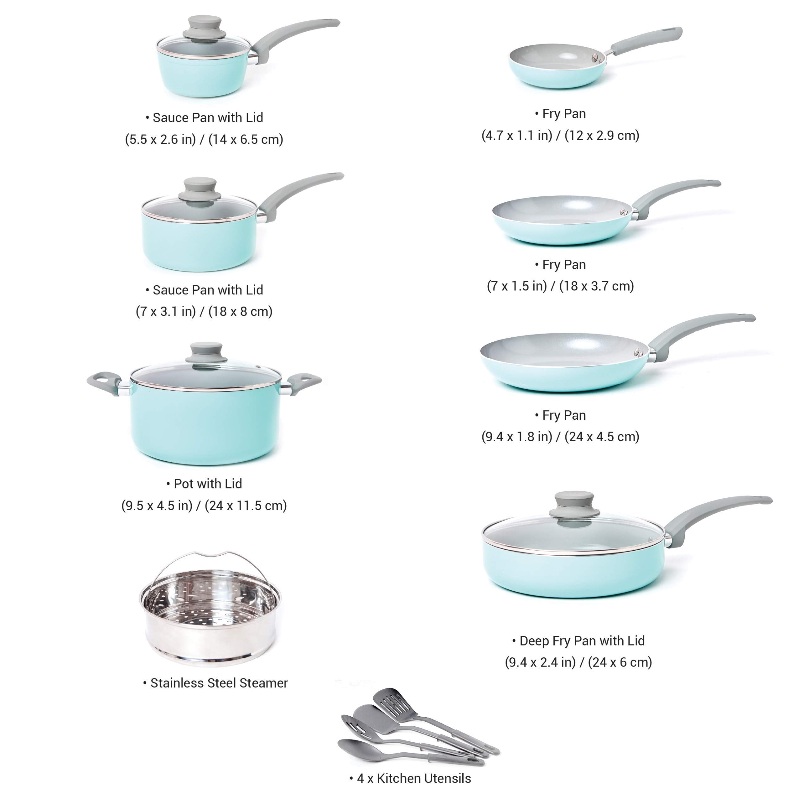MUELLER HOME cookware styled in kitchen showing stove-to-table appearance and practicality