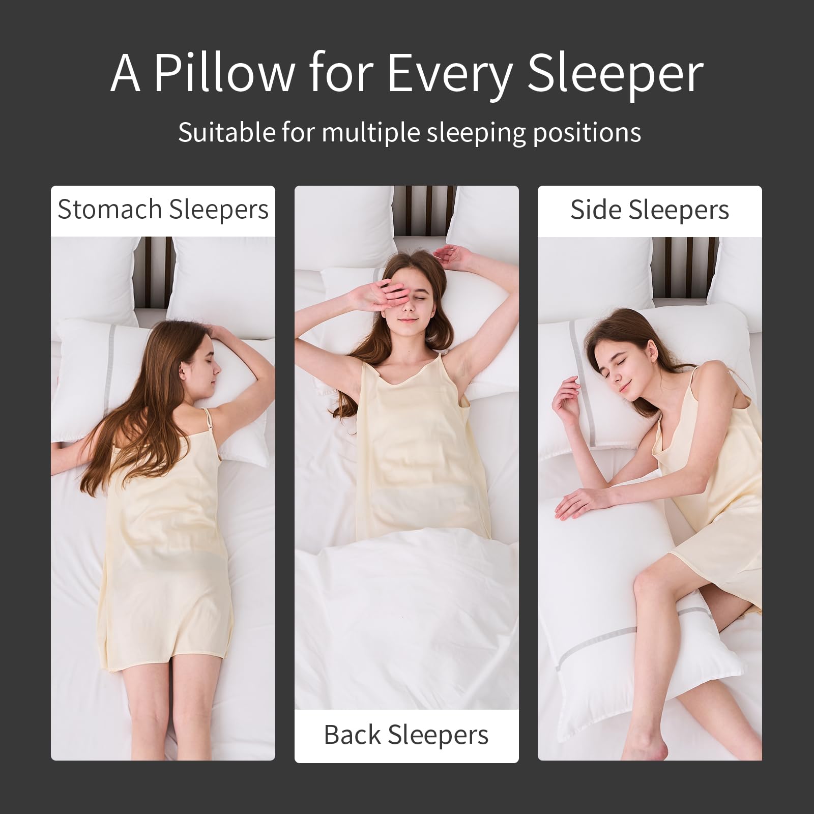 MUFEW pillow supporting a back sleeper showing even head support benefit