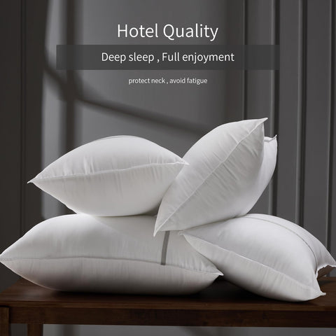 MUFEW pillows staged on bed illustrating hotel-style comfort and support