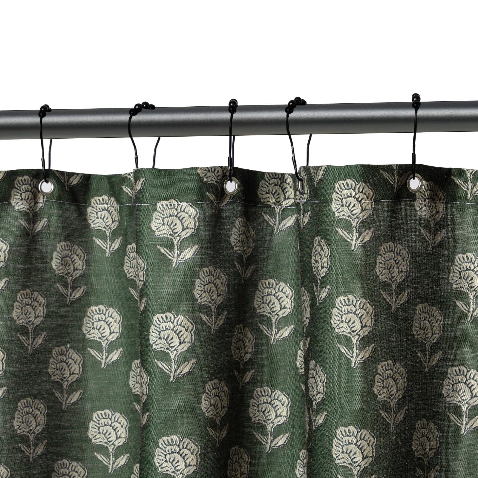 MUGINYU vintage block-print pattern close-up adding rustic cottage character