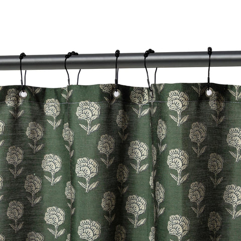 MUGINYU vintage block-print pattern close-up adding rustic cottage character